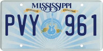 MS license plate PVY961