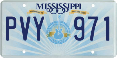 MS license plate PVY971