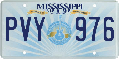 MS license plate PVY976