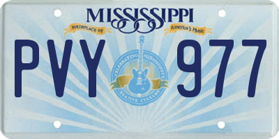 MS license plate PVY977