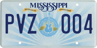 MS license plate PVZ004