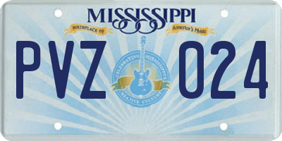 MS license plate PVZ024