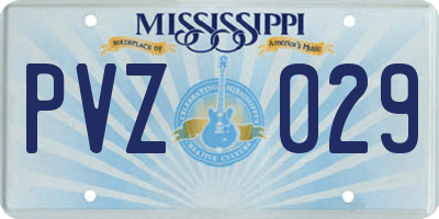 MS license plate PVZ029