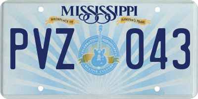 MS license plate PVZ043