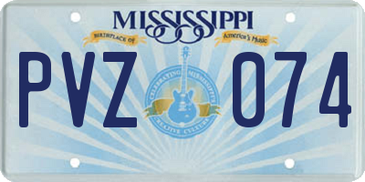 MS license plate PVZ074
