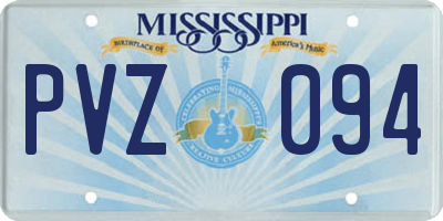 MS license plate PVZ094