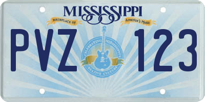 MS license plate PVZ123