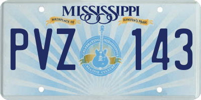MS license plate PVZ143