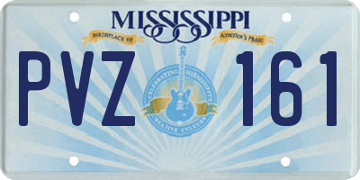 MS license plate PVZ161