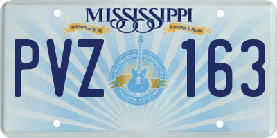 MS license plate PVZ163