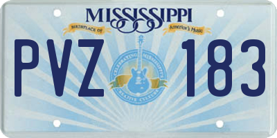 MS license plate PVZ183