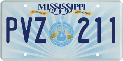 MS license plate PVZ211