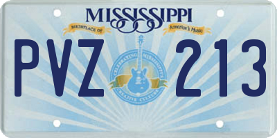 MS license plate PVZ213