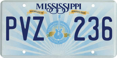 MS license plate PVZ236