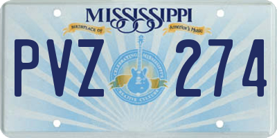 MS license plate PVZ274