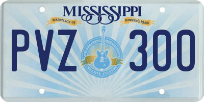 MS license plate PVZ300