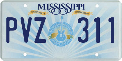 MS license plate PVZ311