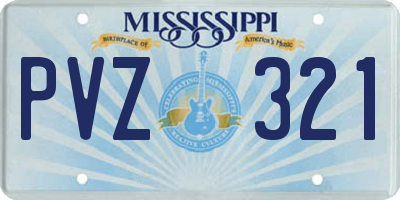 MS license plate PVZ321