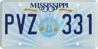 MS license plate PVZ331
