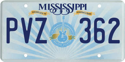 MS license plate PVZ362