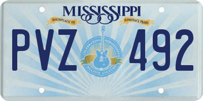 MS license plate PVZ492