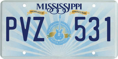 MS license plate PVZ531