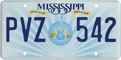 MS license plate PVZ542