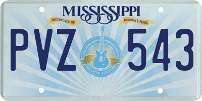 MS license plate PVZ543