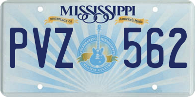 MS license plate PVZ562