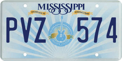 MS license plate PVZ574