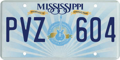 MS license plate PVZ604