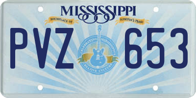 MS license plate PVZ653
