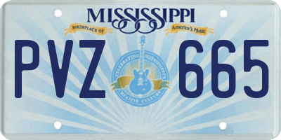 MS license plate PVZ665