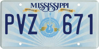 MS license plate PVZ671