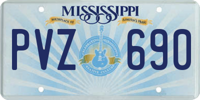 MS license plate PVZ690