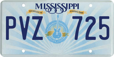 MS license plate PVZ725
