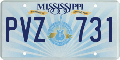 MS license plate PVZ731