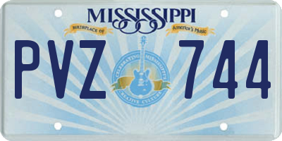 MS license plate PVZ744