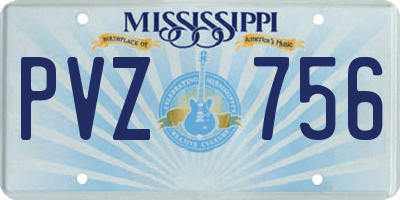 MS license plate PVZ756