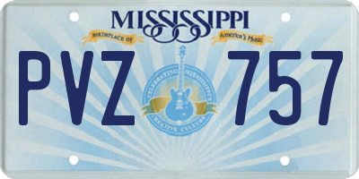 MS license plate PVZ757