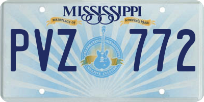 MS license plate PVZ772