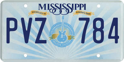MS license plate PVZ784
