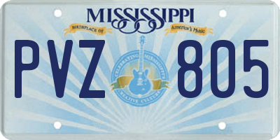 MS license plate PVZ805