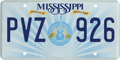 MS license plate PVZ926