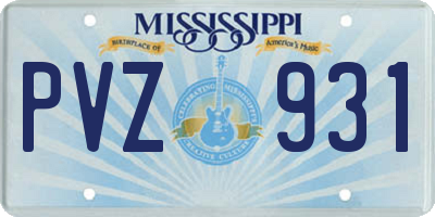 MS license plate PVZ931