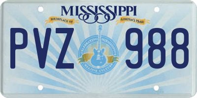 MS license plate PVZ988