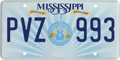 MS license plate PVZ993