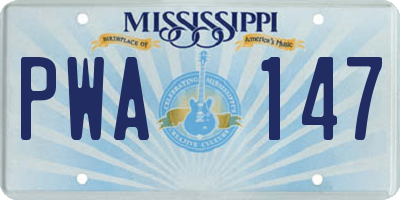 MS license plate PWA147