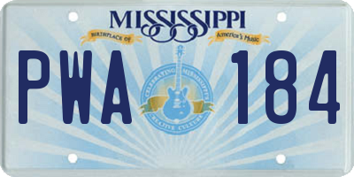 MS license plate PWA184