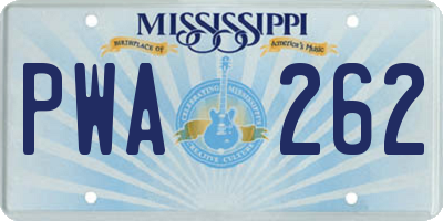 MS license plate PWA262